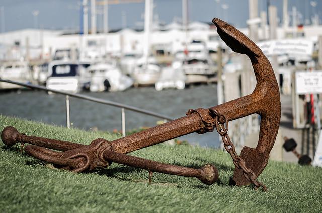 An anchor wedged into the ground by a bay - Anchor Points